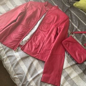 Wilson leather Jacket & Purse